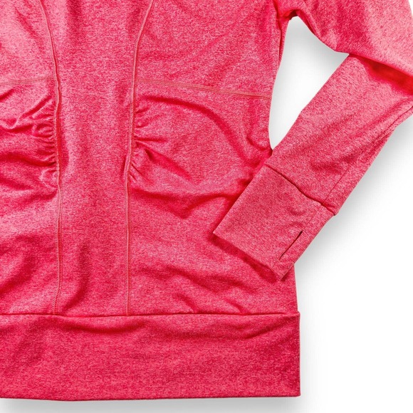 LL Bean Medium Jacket Cotton Blend Full Zip Pink Peach Women's Running Athletic - Picture 12 of 15